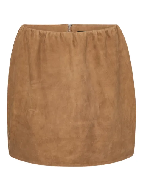 ROTATE BIRGER CHRISTENSEN suede mini skirt Brown 1155792458