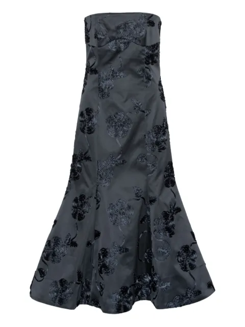 ROTATE BIRGER CHRISTENSEN 3d flower midi dress Blue 1145922318