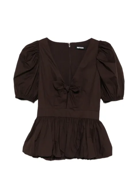 ROTATE BIRGER CHRISTENSEN puff-sleeve top Brown 11511216671667