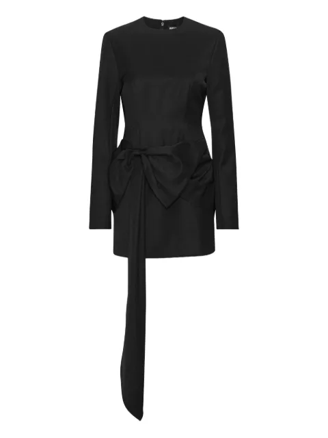 ROTATE BIRGER CHRISTENSEN long-sleeves bow mini dress Black 115158100