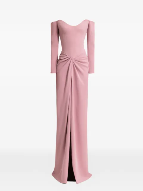 Gemy Maalouf off-shoulder draped maxi dress Pink EDPF252085LD