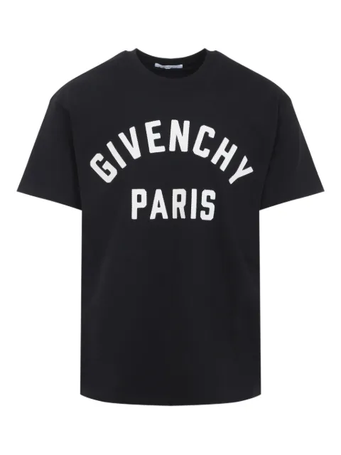 Givenchy logo-embroidered T-shirt Black BM71NK3YRS