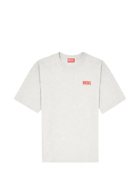 Diesel cotton T-shirt with Diesel Biscotto print Grey A200360EPCA