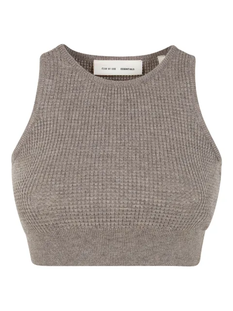 FEAR OF GOD ESSENTIALS waffle-knit top Neutrals 192HO257222FWHOMESTEADHEATHER