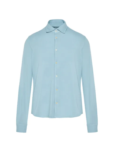 Fedeli Steve collared shirt Blue TUF00101