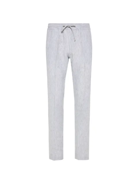 Fedeli Bonifacio striped drawstring trousers Grey TU000581