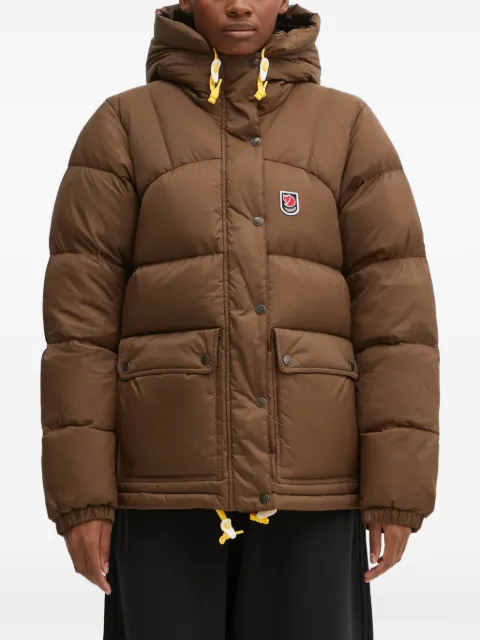 Fjällräven logo-patch padded jacket Brown F89995