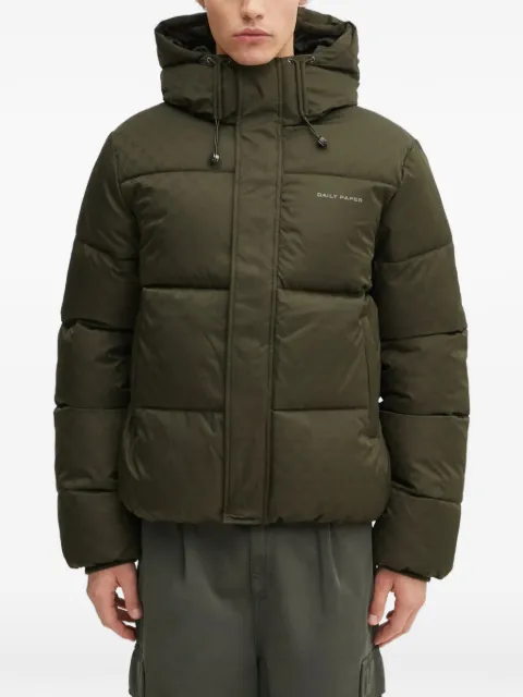 Daily Paper logo-print padded jacket Green 2524008
