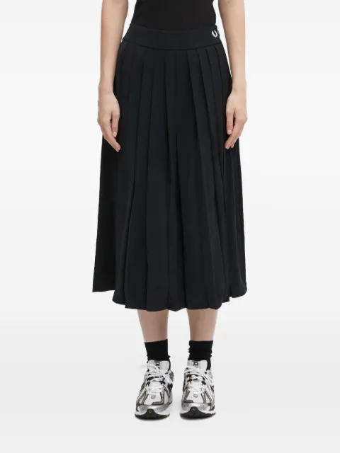 Fred Perry logo-embroidered midi skirt Black E1106