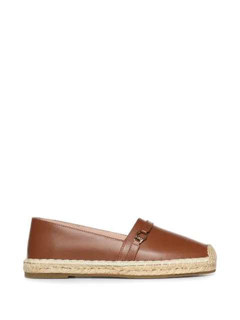 Coccinelle C-Easy logo-buckle leather espadrilles Brown E4UA5220101