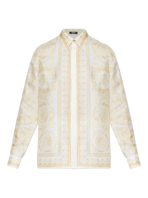 Versace printed silk shirt White 10013601A15215