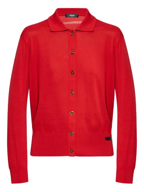 Versace buttoned collar cardigan Red 10237631A12273