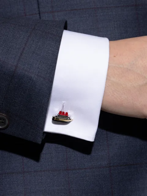 Paul Smith Cruise Ship cufflinks Silver M1ACUFFUSHIP