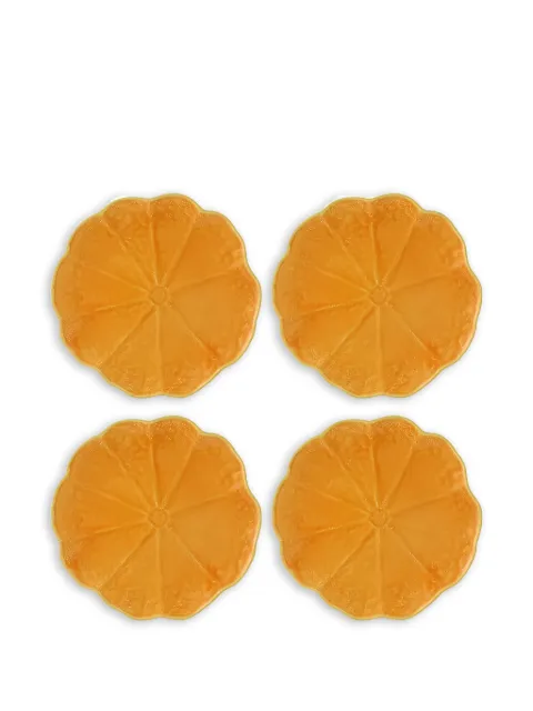 Bordallo Pinheiro Pumpkin embossed shallow plate (four-person setting) Orange 65022941SET4