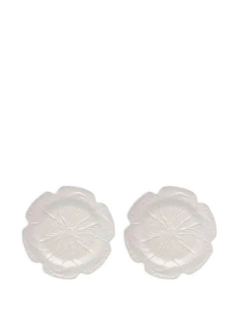Bordallo Pinheiro Cabbage embossed plate (two-person setting) White 65014967SET2