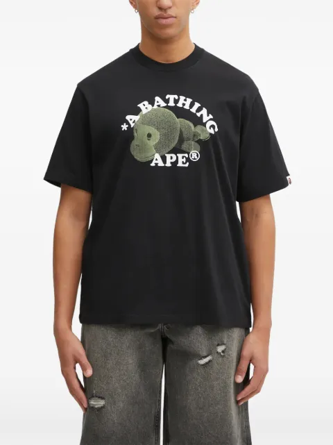 A BATHING APE® Milo College graphic-print T-shirt Black 2L30110302