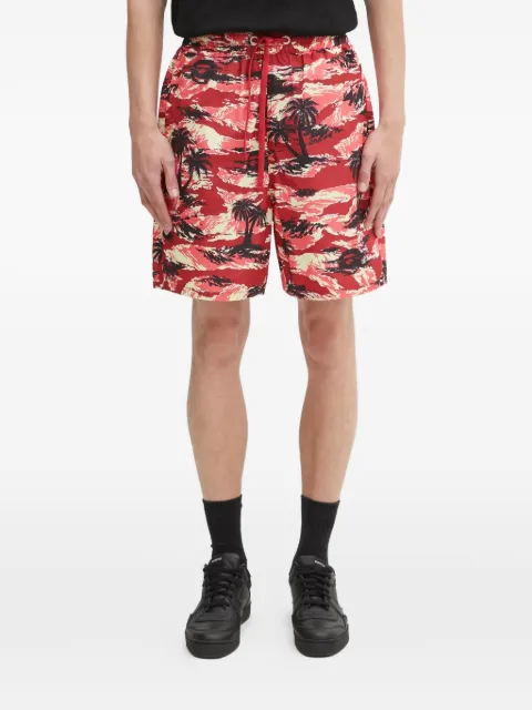 A BATHING APE® palm-tree printed shorts Red 1L30153312