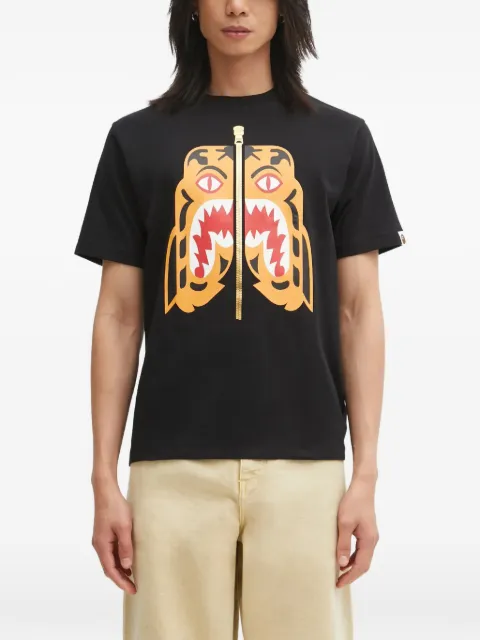 A BATHING APE® Colors Tiger graphic-print T-shirt Black 1L30110021