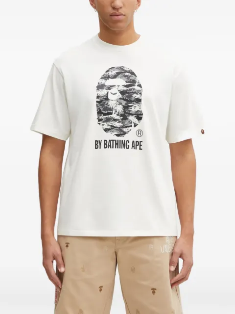 A BATHING APE® Palm Tree Camo logo-print T-shirt Neutrals 1L30110341