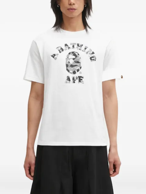 A BATHING APE® 1st Camo College logo-print T-shirt White 1L30110012