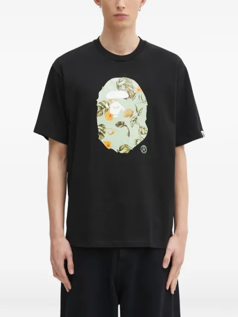 A BATHING APE® Vacation Pattern Ape Head T-shirt Black 1L30110335
