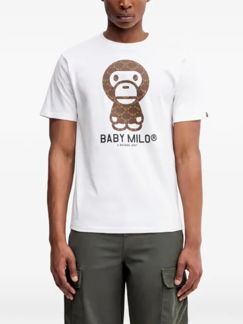 A BATHING APE® Baby Milo graphic-print T-shirt White 001CSL301317M