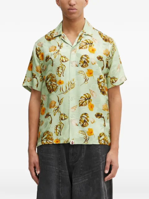 A BATHING APE® floral short-sleeve shirt Green 1L30132308
