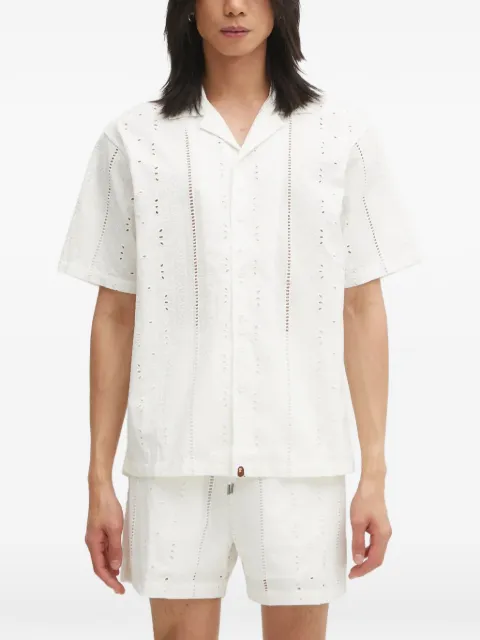 A BATHING APE® broderie-anglaise shirt Neutrals 1L30132305