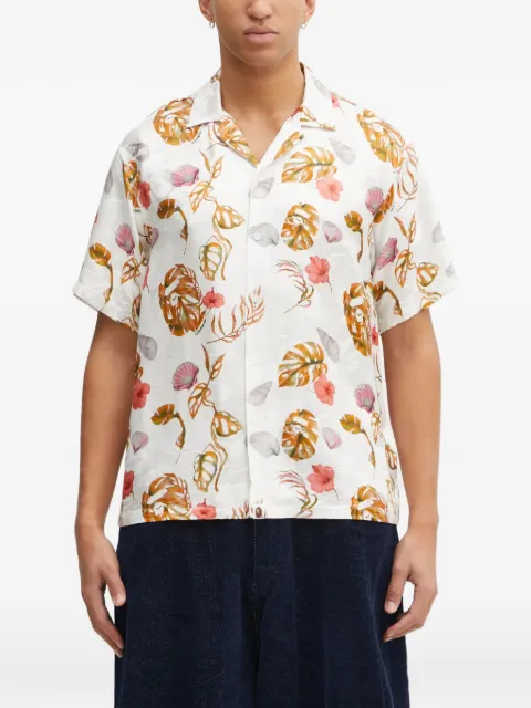 A BATHING APE® floral short-sleeve shirt White 1L30132308