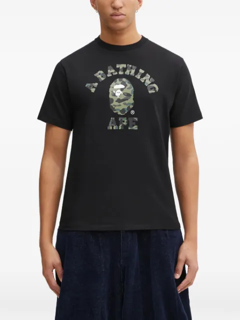 A BATHING APE® 1st Camo College logo-print T-shirt Black 1L30110012