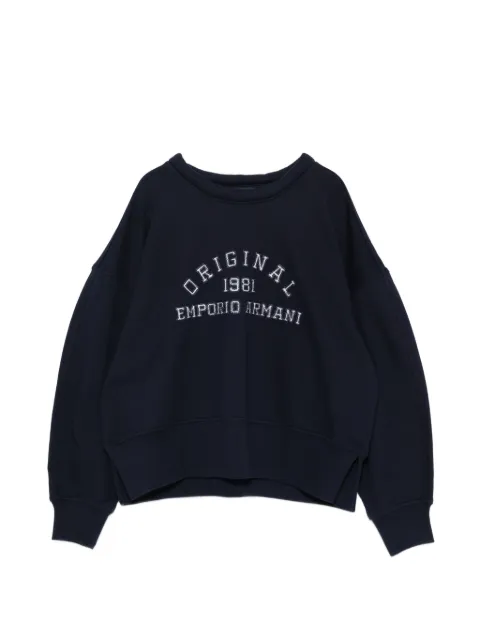 Emporio Armani long-sleeve oversized sweatshirt Blue EW003509AF21222