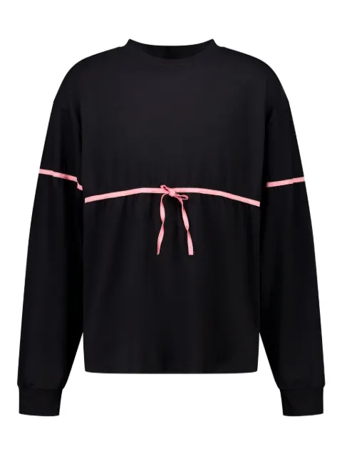 GmbH ribbon-detail long-sleeve T-shirt Black BOW