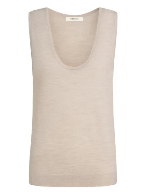 12 STOREEZ scoop-neck tank top Neutrals 130383