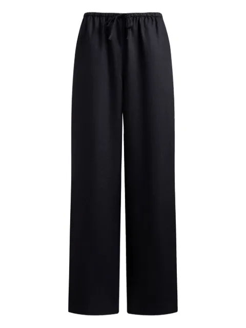 12 STOREEZ drawstring linen trousers Black 131433