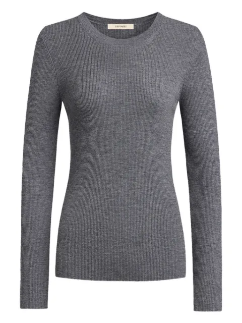 12 STOREEZ ribbed merino sweater Grey 130966