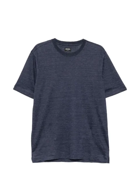 Zegna marl-effect short-sleeve T-shirt Blue UH352A3H776