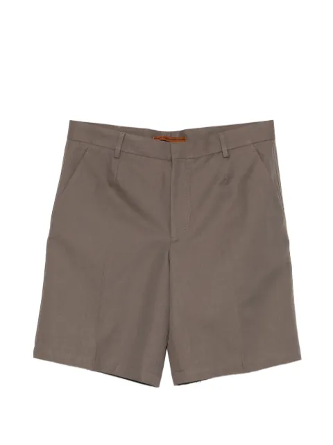 Zegna pressed-crease shorts Green UHI05A3TB17