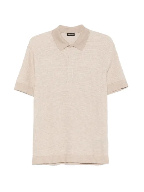 Zegna short-sleeves polo shirt Neutrals UH372A3H727