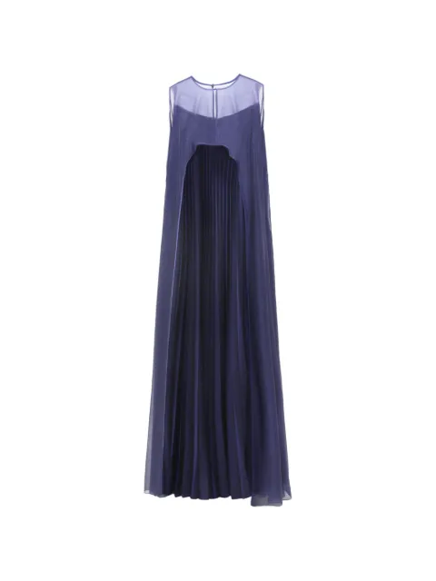 Gemy Maalouf cape-insert gown Blue EDPF252074LDCP
