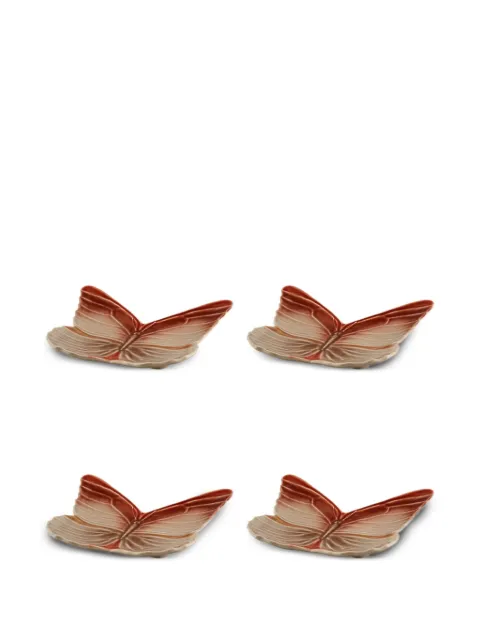 Bordallo Pinheiro x Claudia Schiffer Cloudy Butterflies dessert plate (four-person setting) Neutrals 65030582SET4