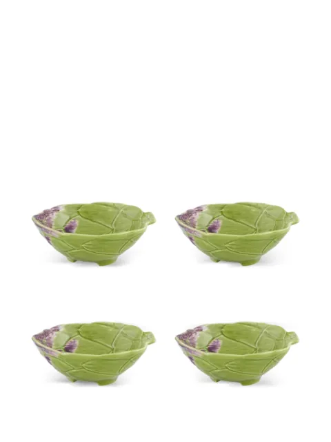 Bordallo Pinheiro large Artichoke textured bowl (four-person setting) Green 65024071SET4
