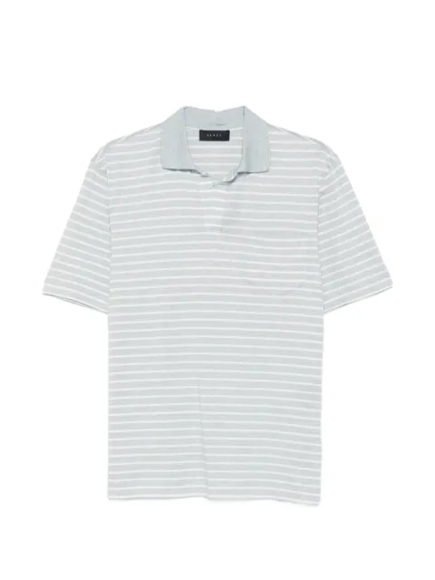 Sease striped polo-collar T-shirt Blue TP030TJ210