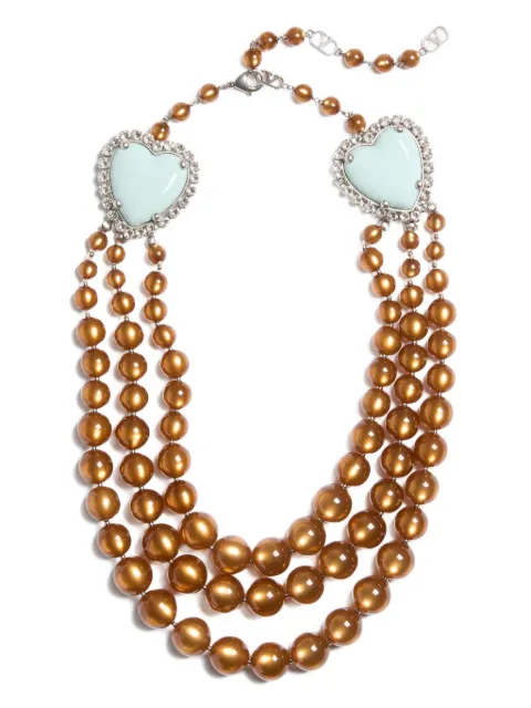 Valentino Garavani Coeur Hyperbole necklace in metal, resin and crystals Silver WJ0BE7CEL