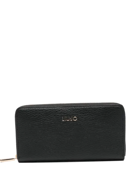 LIU JO logo-plaque zip wallet Black AA6170E1109