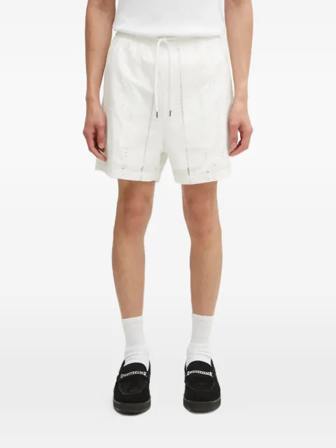 A BATHING APE® broderie-anglaise drawstring shorts Neutrals 1L30153307