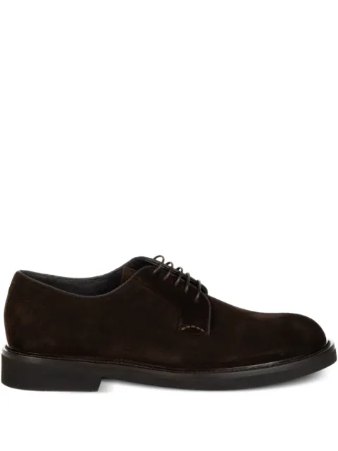 Neil Barrett lace-up suede derby shoes Brown 222U04414REPELLOOILTMORO