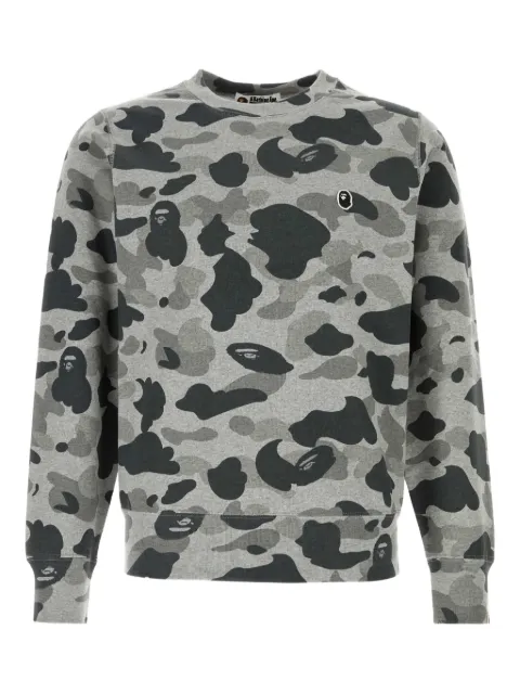A BATHING APE® logo-patch cotton sweatshirt Grey 1K80113005