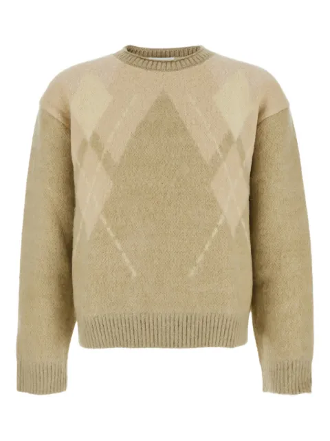 COOR Argyle crew-neck sweater Neutrals CXF4KT16KYLW