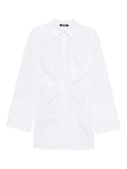 ROTATE BIRGER CHRISTENSEN shirt dress w/ twist bright white White 115162400
