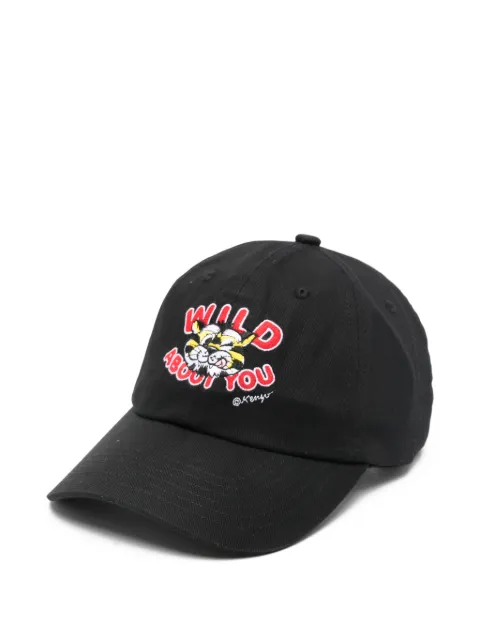Kenzo tiger-embroidery cap Black FG58AC631F42
